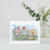 Festive  paasbundels, kind- en groeteneten briefkaart (Staand voorkant)