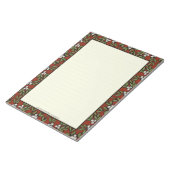 Festive Painted Mistletoe op rood groot Notitieblo Notitieblok (Schuin)