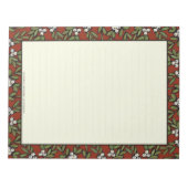 Festive Painted Mistletoe op rood groot Notitieblo Notitieblok (Voorkant)