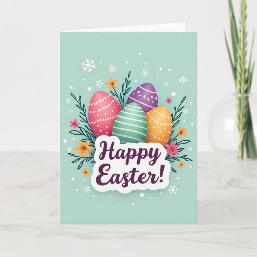 Festive Painted Shapes Greeting Card Kaart (Voorkant)