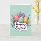 Festive Painted Shapes Greeting Card Kaart (Gele Bloem)