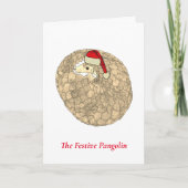 Festive Pangolin Endangered Species Xmas Animal Kaart (Voorkant)