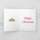 Festive Pangolin Endangered Species Xmas Animal Kaart (Binnen)