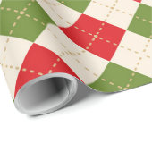 Festive-papier voor rode en groene arsenicumverpak cadeaupapier (Rol Hoek)