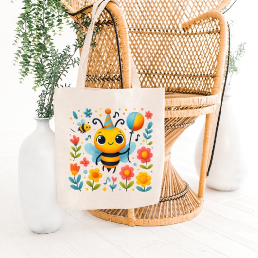 Festive Party Bee Tote Bag