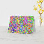 Festive Party Confetti Pattern Kaart (Gele Bloem)