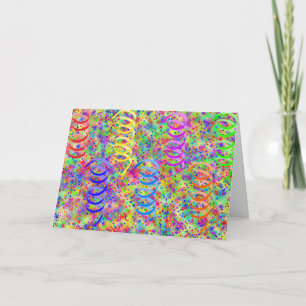Festive Party Confetti Pattern Kaart