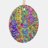 Festive Party Confetti Pattern Keramisch Ornament (Rechts)