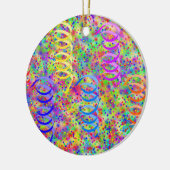 Festive Party Confetti Pattern Keramisch Ornament (Links)
