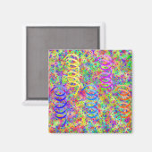 Festive Party Confetti Pattern Magneet (Voorkant / Achterkant)