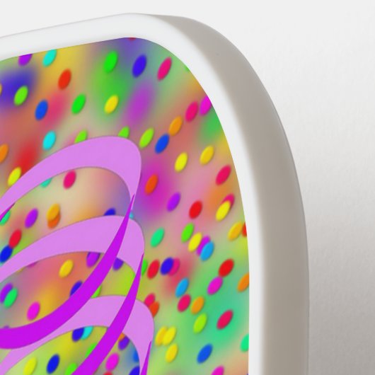 Festive Party Confetti Pattern Pickleball Paddle (Links Detail)