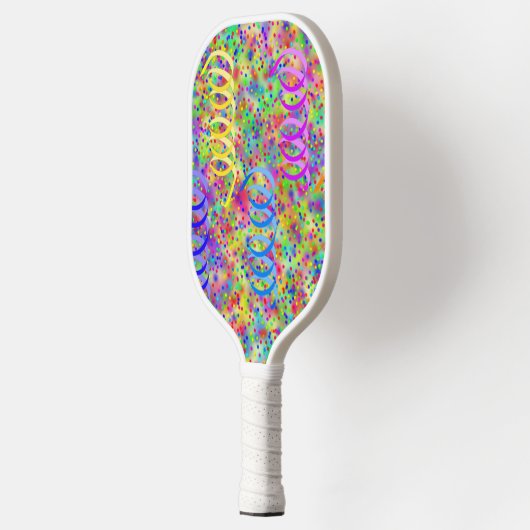 Festive Party Confetti Pattern Pickleball Paddle (Links)