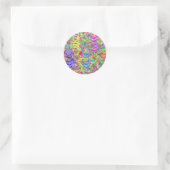 Festive Party Confetti Pattern Ronde Sticker (Tas)