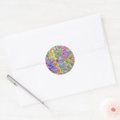 Festive Party Confetti Pattern Ronde Sticker (Envelop)