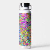 Festive Party Confetti Pattern Waterfles (Achterkant)