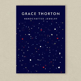 Festive Party Earning Jewelry Display Kaart Visitekaartje