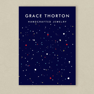 Festive Party Earning Jewelry Display Kaart Visitekaartje