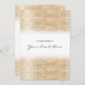 Festive Party (Modern Gold Faux) Kaart (Voorkant / Achterkant)