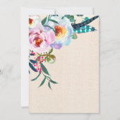 Festive Pastel Boho Floral Baby shower by Mail Kaart (Achterkant)