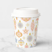 Festive Pastel Ornaments Paper cup Papieren Bekers (Links)