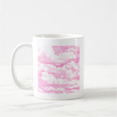 Festive Pastel Pink happy Clouds Koffiemok (Links)
