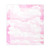 Festive Pastel Pink happy Clouds Notitieblok (Voorkant)