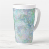 Festive Pastel Snowflake Design Latte Mok (Rechterhoek)