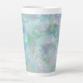 Festive Pastel Snowflake Design Latte Mok (Voorkant)