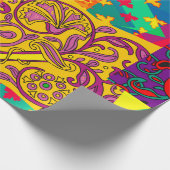 Festive patchwork in indian , turks , italiaans ,  cadeaupapier (Hoek)