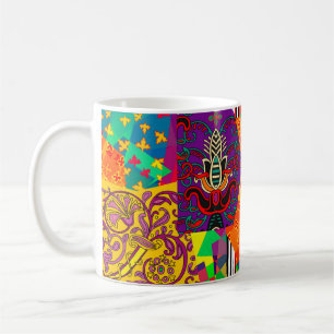 Festive patchwork in indian , turks , italiaans , koffiemok