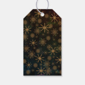 Festive Pattern BLACK GOLD Merry Christmas Cadeaulabel (Achterkant)