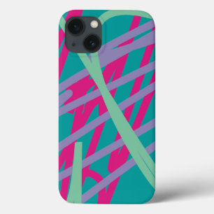 Festive Pattern Blauwgroen Roze Paars Aqua Colorfu Case-Mate iPhone Case