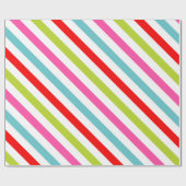 Festive Pattern – Retro Holiday Stripes Cadeaupapier (Vlak)