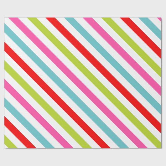 Festive Pattern – Retro Holiday Stripes Cadeaupapier (Vlak)