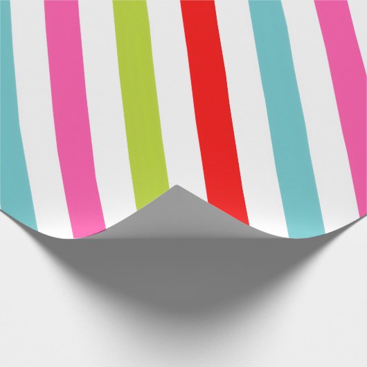 Festive Pattern – Retro Holiday Stripes Cadeaupapier (Hoek)