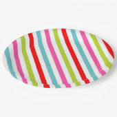 Festive Pattern – Retro Holiday Stripes Papieren Bordje (Gekanteld)