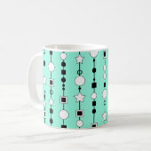 Festive pattern with string beads and jewelry star koffiemok (Voorkant links)