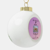 Festive Pawprint Holiday Keepsake Keramische Bal Ornament (Links)