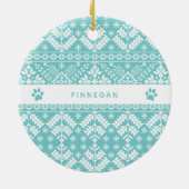 Festive Paws | Foto Pet Keramisch Ornament (Achterkant)