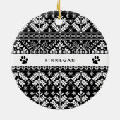 Festive Paws | Foto Pet Keramisch Ornament (Achterkant)