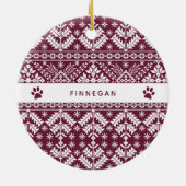 Festive Paws | Foto Pet Keramisch Ornament (Achterkant)