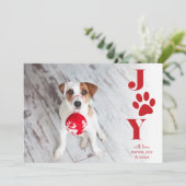 Festive Paws | Kerstkaart met huisdier foto (Staand voorkant)