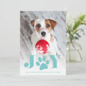Festive Paws | Pet Photo Holiday Card Feestdagenkaart (Staand voorkant)