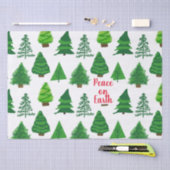 Festive Peace on Earth Kerstbomen Patter Tissuepapier (Craft)