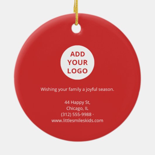Festive Pediatric Clinic Logo Ornament (Achterkant)