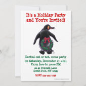 Festive Penguin-hoofden en kerstmis Kaart (Achterkant)