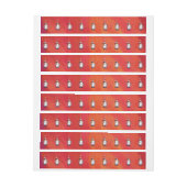 Festive Penguin in a Santa Hat Pattern Adreslabel Wikkel (Vel)