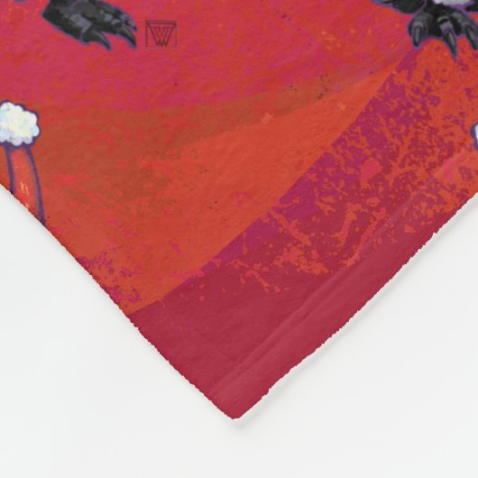 Festive Penguin in a Santa Hat Pattern Fleece Deken (Hoek)