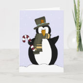 Festive Penguin-kerstKaart Feestdagen Kaart (Voorkant)