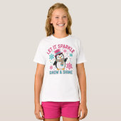 Festive Penguin Kids Tee – Snow & Shine Winter Shi T-shirt (Voorkant volledig)